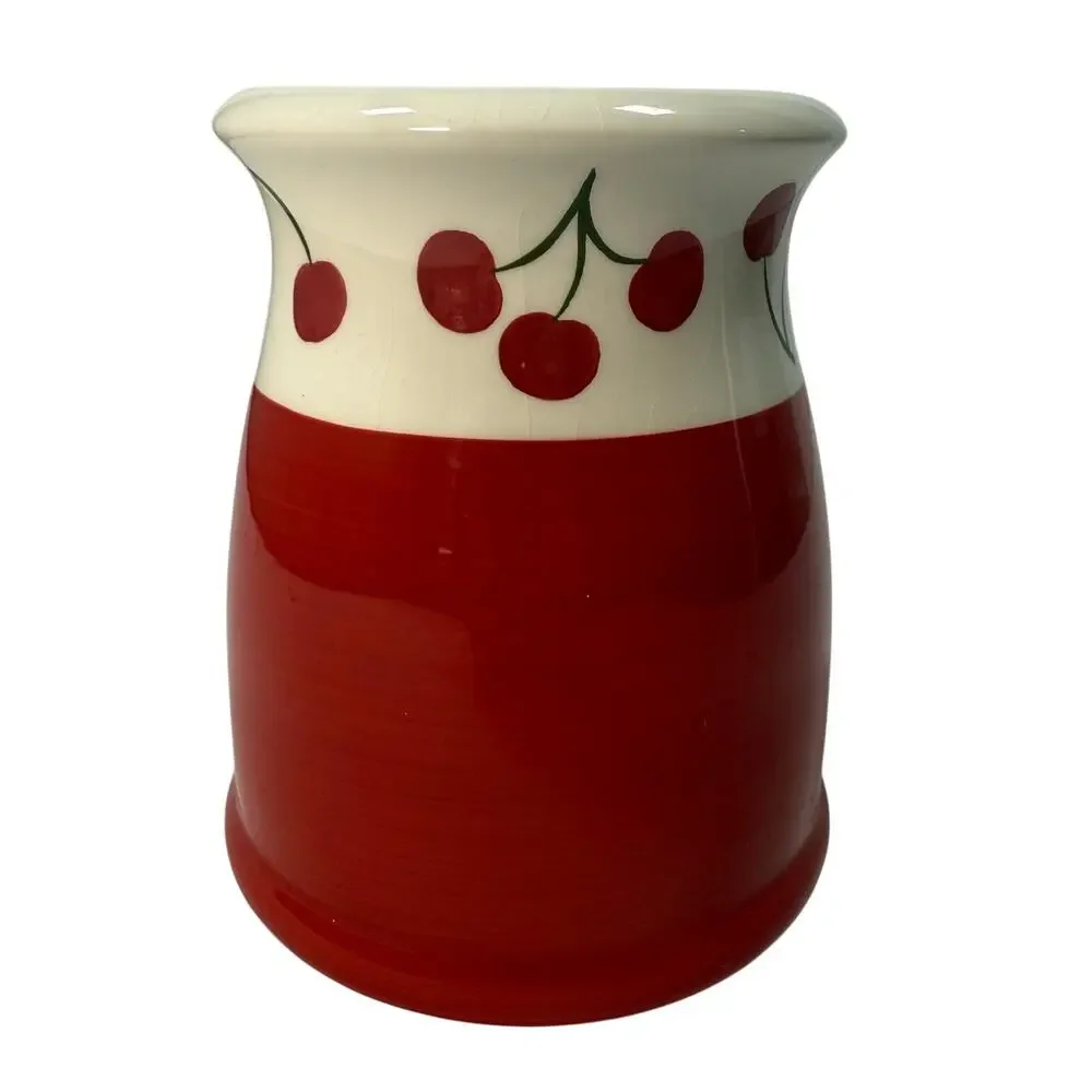 Cherry Vase Utensil Holder Ceramic
